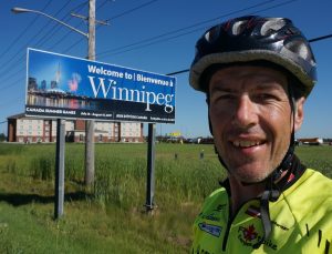 Ankunft in Winnipeg, am Highway N° 1